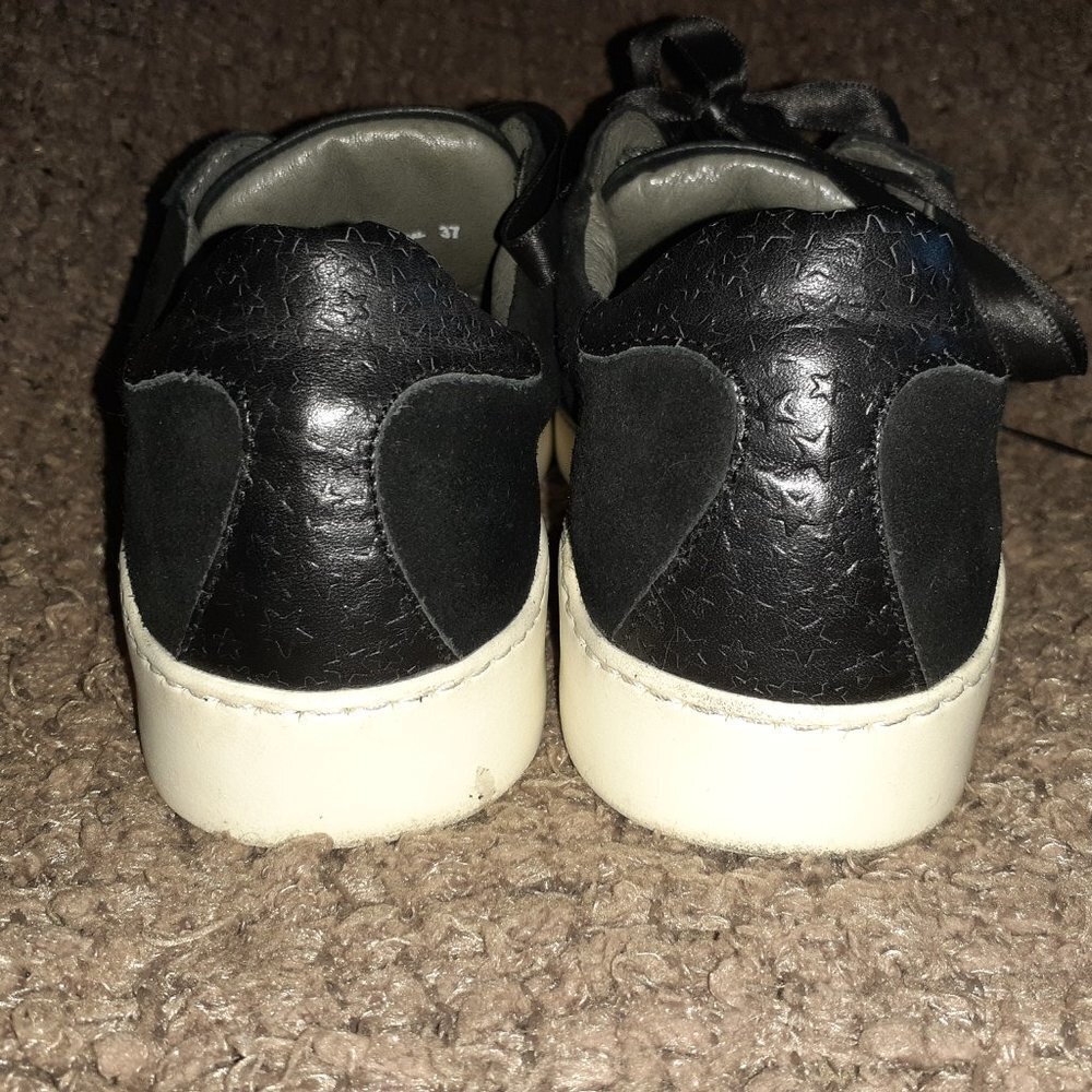 NOBRAND Portugal-Black Suede Platform Sneakers - Picture 5 of 7